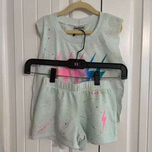 FIREHOUSE Mint Lightning Tank & Shorts Set. Size S.